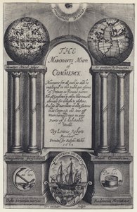 L Roberts, The Merchants Mapp of Commerce, R Mabb 1638 (zdjęcie czarno-białe) autorstwa English Photographer