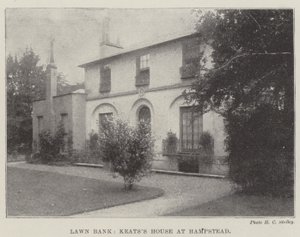 Lawn Bank, Keatss House w Hampstead autorstwa English Photographer