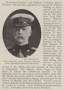 Generał-porucznik Lord William Seymour, nowo mianowany porucznik Tower