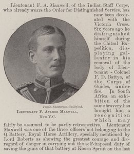 Porucznik F Aylmer Maxwell, nowy VC autorstwa English Photographer