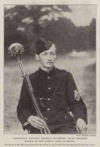 Porucznik Thomson (Queens Edinburgh Rifle Brigade), zdobywca nagrody Queens w Bisley autorstwa English Photographer