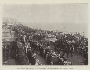 Łódź ratunkowa Sobota w Brighton, załoga łodzi ratunkowej dla dzieci autorstwa English Photographer