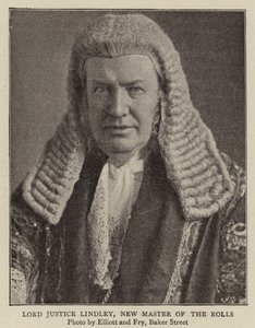 Lord Justice Lindley, nowy mistrz Rolls autorstwa English Photographer