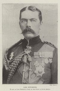 Lord Kitchener, który będzie pełnił funkcję szefa sztabu lorda Robertsa w RPA autorstwa English Photographer