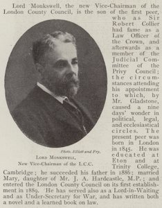 Lord Monkswell, nowy wiceprzewodniczący LCC autorstwa English Photographer