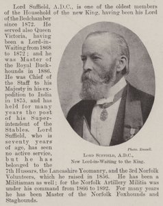 Lord Suffield, ADC, nowy lord oczekujący na króla autorstwa English Photographer