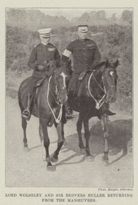 Lord Wolseley i Sir Redvers Buller wracają z Manewrów autorstwa English Photographer