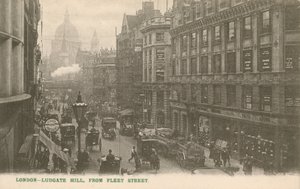 Ludgate Hill od Fleet Street, Londyn autorstwa English Photographer