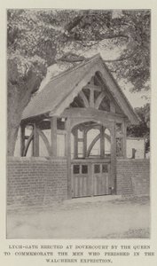 Brama Lych wzniesiona w Dovercourt przez królową dla upamiętnienia ludzi, którzy zginęli podczas wyprawy Walcheren autorstwa English Photographer