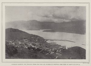 Port Lyttelton w Nowej Zelandii, do którego książę i księżna Kornwalii mieli przybyć 22 czerwca autorstwa English Photographer