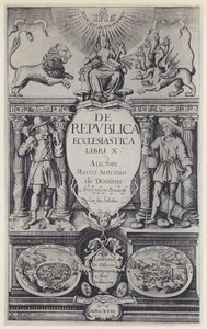 MA de Dominis, Of Ecclesiastical Republic, G Norton i J Bill 1617 (zdjęcie czarno-białe) autorstwa English Photographer