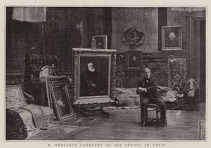 M Benjamin Constant w swojej pracowni w Paryżu autorstwa English Photographer