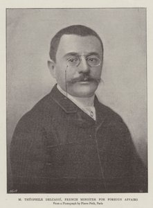 M Theophile Delcasse, francuski minister spraw zagranicznych autorstwa English Photographer