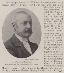 Waldeck-Rousseau, odchodzący z Premiership Francji autorstwa English Photographer