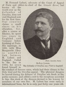 Maitre Labori, Obrońca Dreyfusa, z wizytą w Anglii autorstwa English Photographer