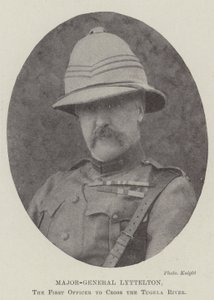 Generał major Lyttelton, pierwszy oficer, który przekroczył rzekę Tugela autorstwa English Photographer