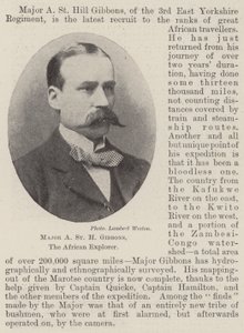 Major A St. H Gibbons, afrykański odkrywca autorstwa English Photographer