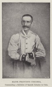 Major Francisco Cirujeda, dowodzący batalionem piechoty hiszpańskiej na Kubie autorstwa English Photographer