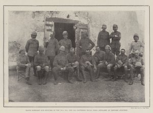 Major Harrison i oficerowie 76., 81. i 82. Baterie Królewskiej Artylerii Polowej w Newport Junction autorstwa English Photographer
