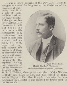 Major WRP Wallace, 1. Pułk Gloucestershire (więzień) autorstwa English Photographer