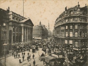 Mansion House, Queen Victoria Street i Cheapside w Londynie autorstwa English Photographer