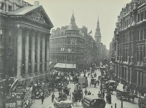 Mappin i Webb, Cheapside, z Mansion House patrząc na zachód, City of London, 1895 autorstwa English Photographer