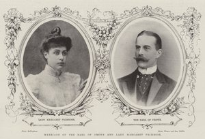 Małżeństwo hrabiego Crewe i Lady Margaret Primrose autorstwa English Photographer
