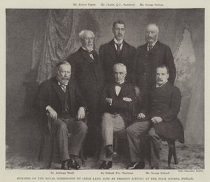 Członkowie Królewskiej Komisji ds. Irlandzkich Ustaw o Ziemi obecnie zasiadający w Four Courts, Dublin autorstwa English Photographer