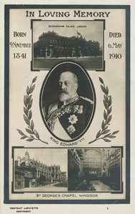Karta pamięci króla Edwarda VII (zdjęcie czarno-białe) autorstwa English Photographer