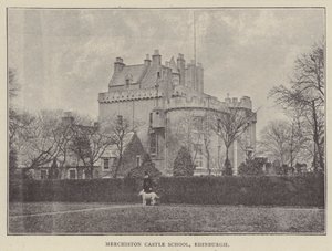 Szkoła zamkowa Merchiston, Edynburg (grawerunek) autorstwa English Photographer