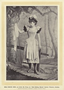 Panna Irene Iris, jako Little Bo Peep, w Czerwonym Kapturku, Gaiety Theatre, Dublin