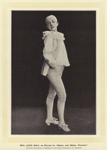 Mlle Jane May jako Pierrot w Mons i Mdme Pierrot