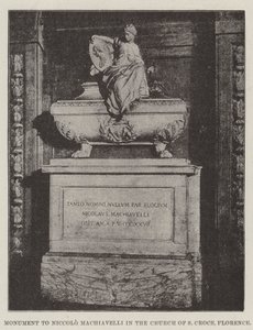 Pomnik Niccolo Machiavellego w kościele S Croce we Florencji autorstwa English Photographer