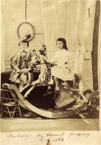 Mortimer i Gerard Gurney z koniem na biegunach autorstwa English Photographer