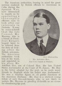 Pan Adelbert Hay, nowy konsul USA w Pretorii autorstwa English Photographer
