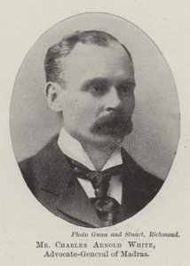Pan Charles Arnold White, rzecznik generalny Madrasu autorstwa English Photographer