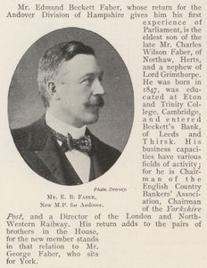 Pan E B Faber, nowy poseł do Andover autorstwa English Photographer