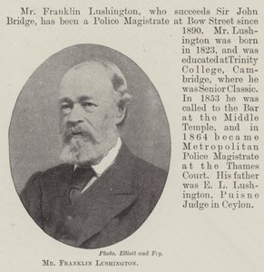 Pan Franklin Lushington autorstwa English Photographer
