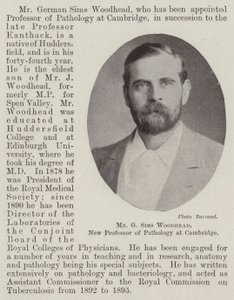 Pan G Sims Woodhead, nowy profesor patologii w Cambridge