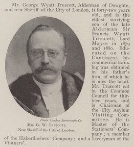 Pan GW Truscott, nowy szeryf londyńskiego City autorstwa English Photographer