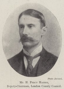 Pan H Percy Harris, Zastępca Przewodniczącego Rady Hrabstwa Londynu autorstwa English Photographer