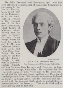Pan JFP Rawlinson, QC, Nowy Komisarz Uniwersytetu Cambridge autorstwa English Photographer