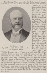 Pan Melton Prior, specjalny artysta The Illustrated London News dla indyjskiego Durbar autorstwa English Photographer