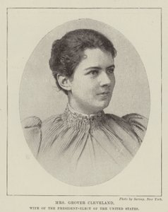 Pani Grover Cleveland, żona prezydenta-elekta Stanów Zjednoczonych autorstwa English Photographer
