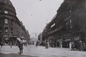 Newcastle, Market Street (zdjęcie czarno-białe) autorstwa English Photographer