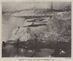 Niagara zimą, wodospady 7 lutego 1901 r. autorstwa English Photographer