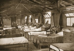 Jedna z sypialni, Donington Hall, ilustracja z niemieckich więźniów w Wielkiej Brytanii (fotograwiura) autorstwa English Photographer