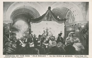 Otwarcie Starego Bailey przez króla i królową, 27 lutego 1907 autorstwa English Photographer