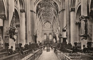 Oxford, Katedra Christchurch, Chór Wschodni (zdjęcie czarno-białe) autorstwa English Photographer