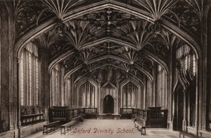 Oxford, Divinity School (zdjęcie czarno-białe) autorstwa English Photographer